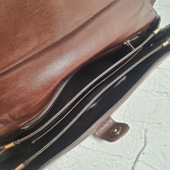 Vintage 1960s Brunettini Purse Leather Shoulder Bag Italian Designer Roma - Picture 5 of 13